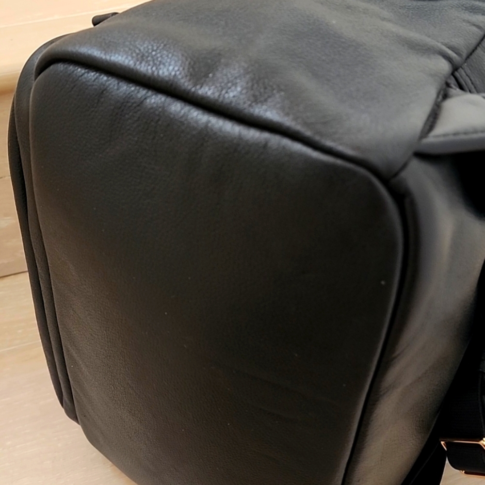Tumi Voyageur Halle Black Leather Backpack - Picture 9 of 15